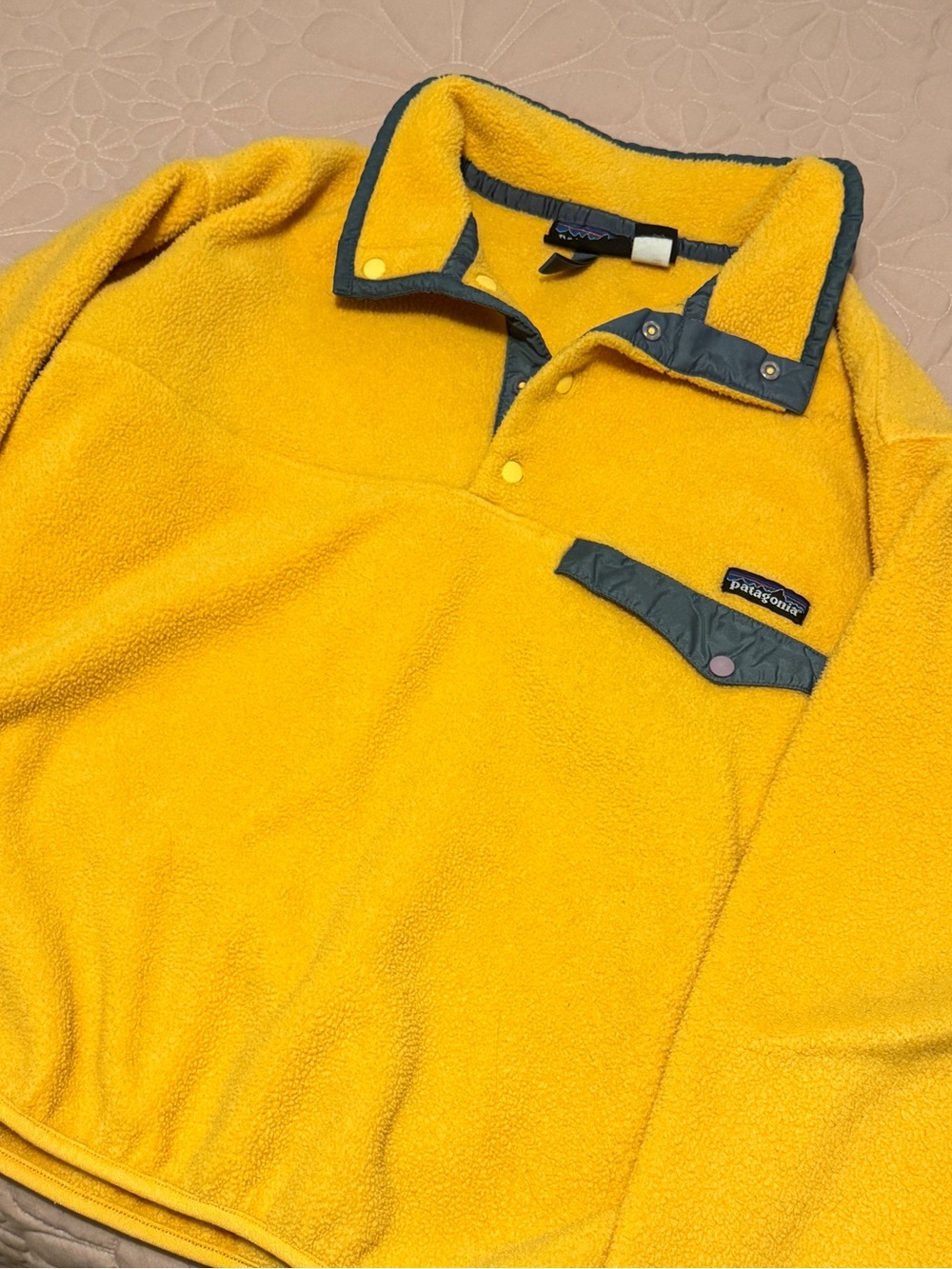 90s Yellow/Gray Patagonia Synchilla RARE
